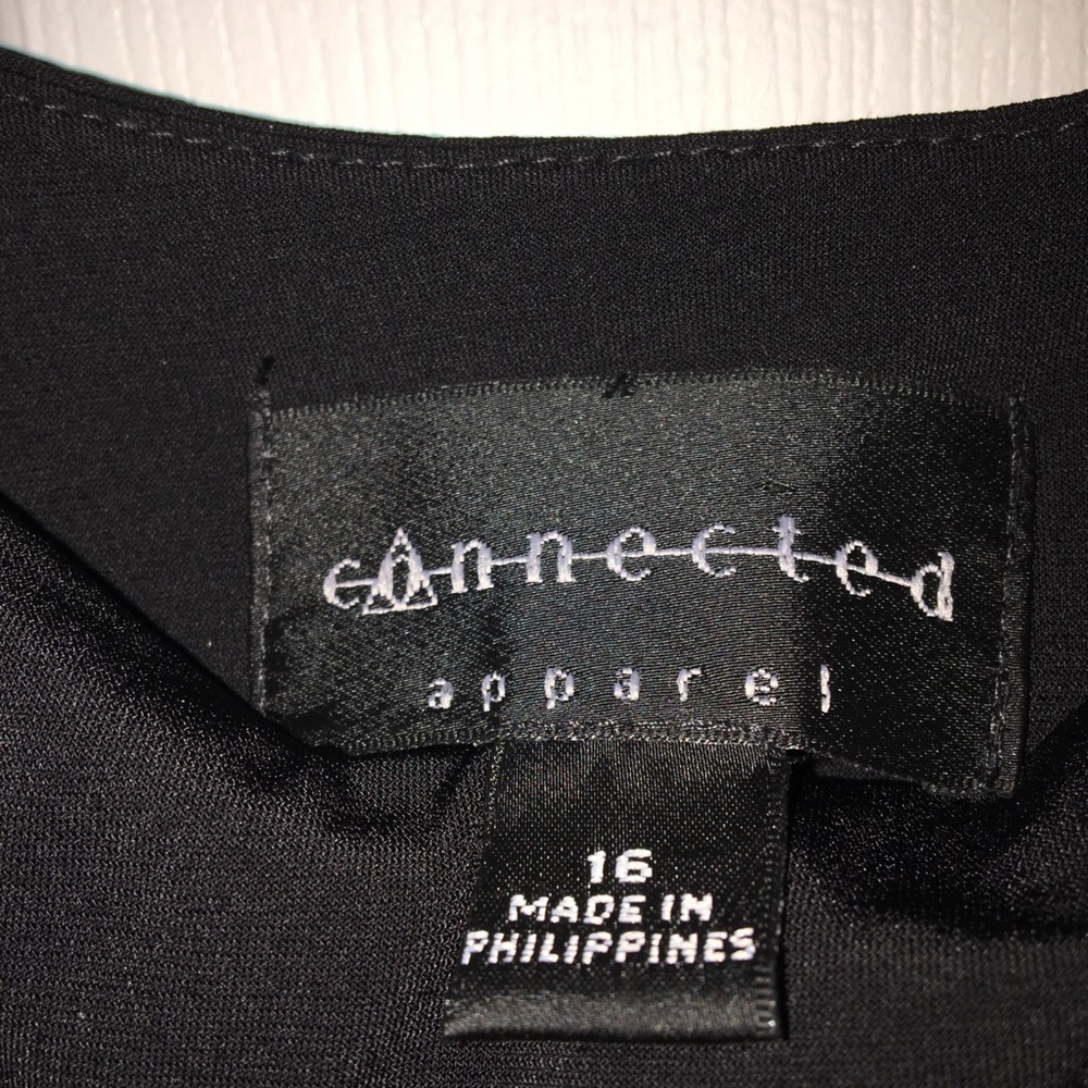 CONNECTED APPAREL NWT AUTHENTIC BLACK WITH SILVER GLITTER DOTS SLEEVELESS DRESS - Picture 4 of 11